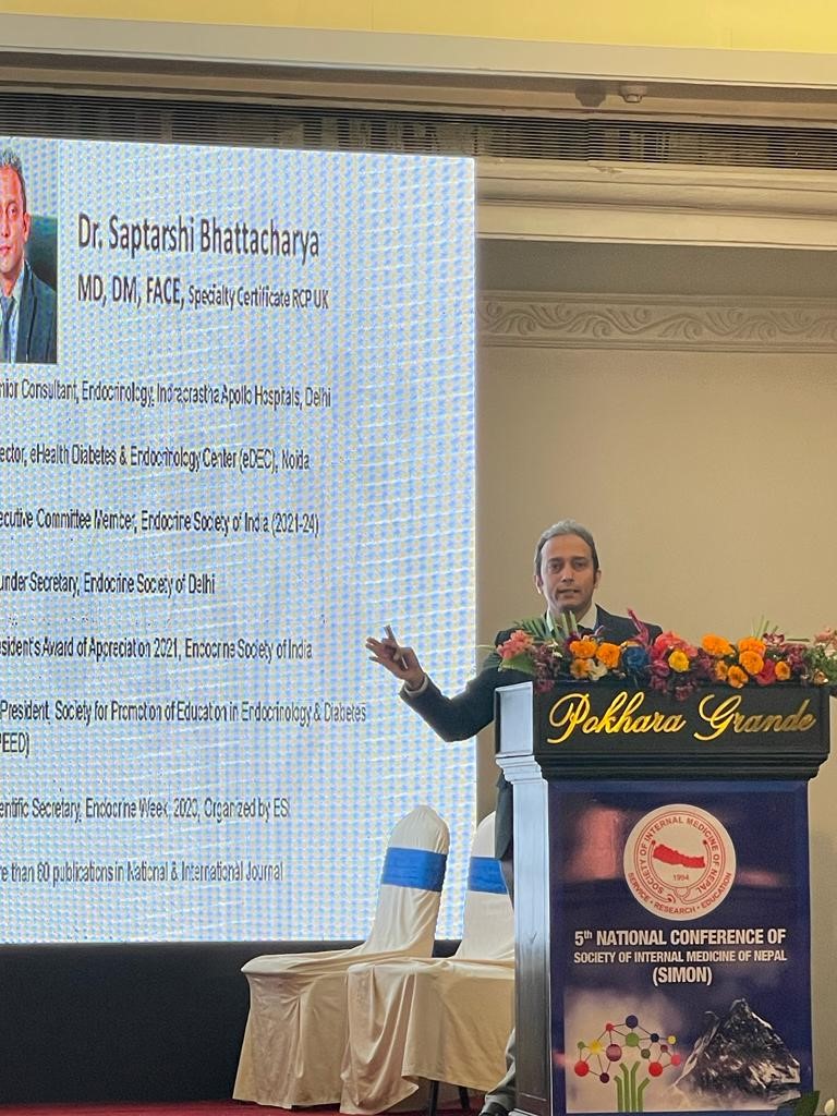 Speaking on “Endocrine management after pituitary surgery” at the 5th National Conference of Society of Internal Medicine of Nepal (SIMON), Pokhara, Nepal, 15 Oct,2022