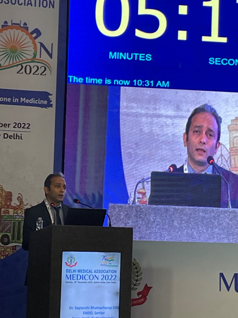 Speaking on “Endocrinology of Water” at Delhi Medical Association Annual Conference MEDICON 2022, at Hotel Ashok, New Delhi